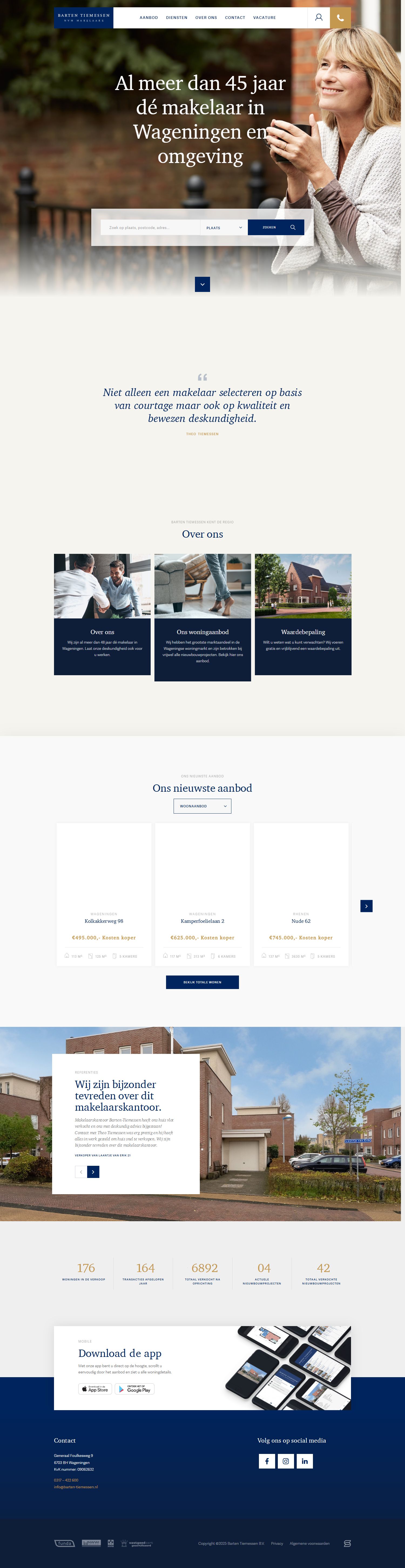 Screenshot of the website of www.barten-tiemessen.nl