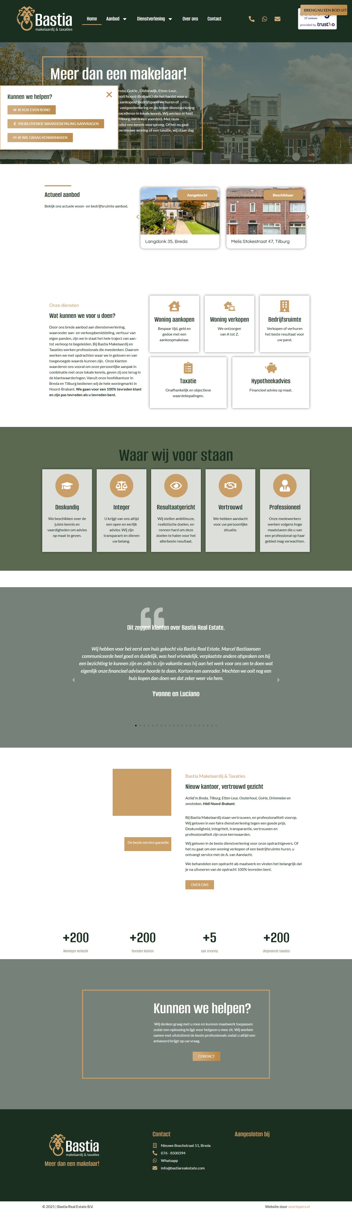 Capture d'écran du site web de www.bastiarealestate.com