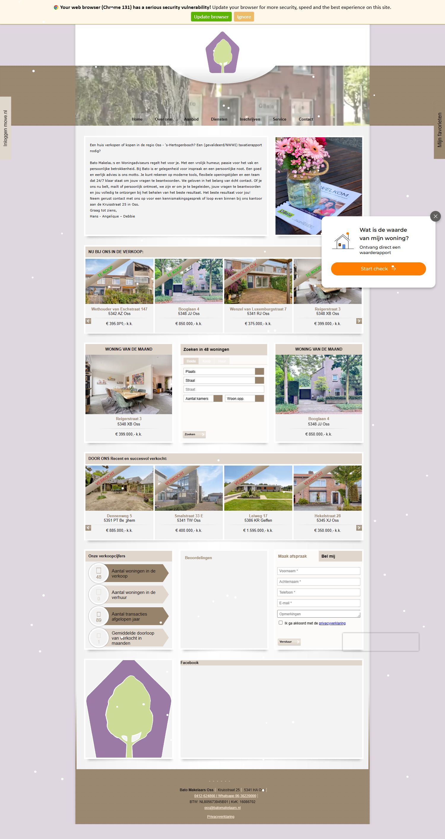 Screenshot van de website van www.batomakelaars.nl