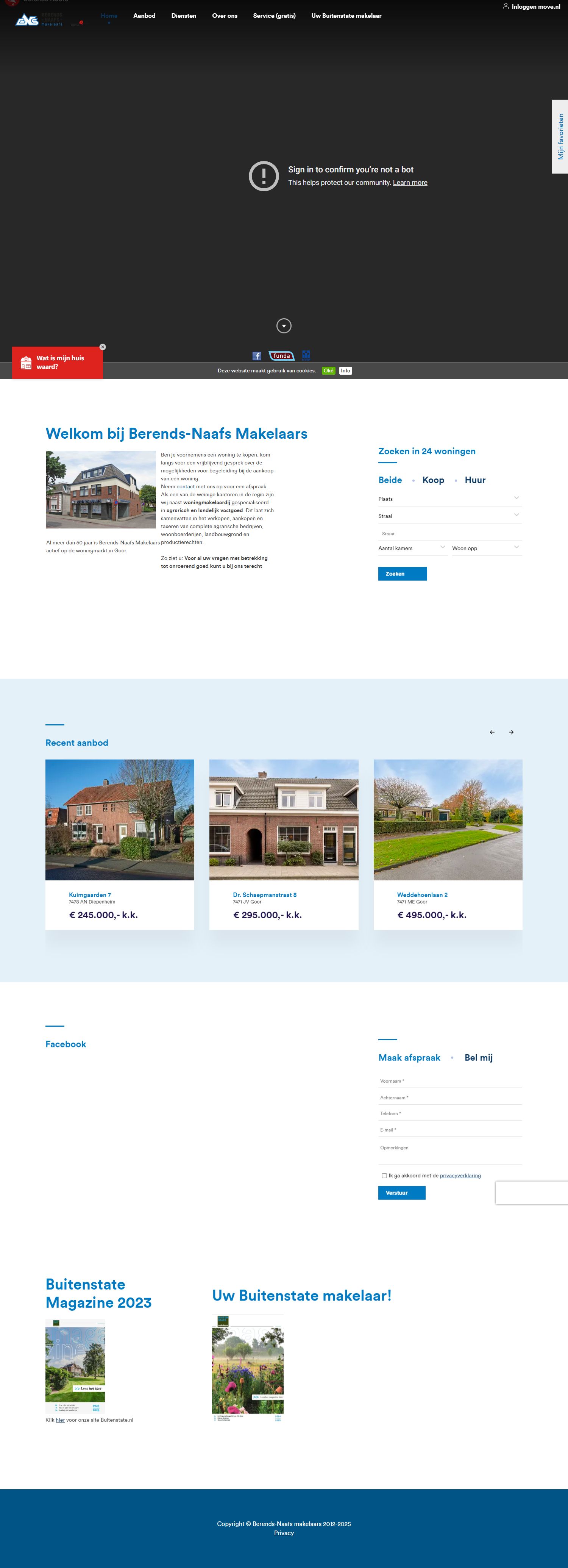 Screenshot van de website van www.berendsnaafs.nl