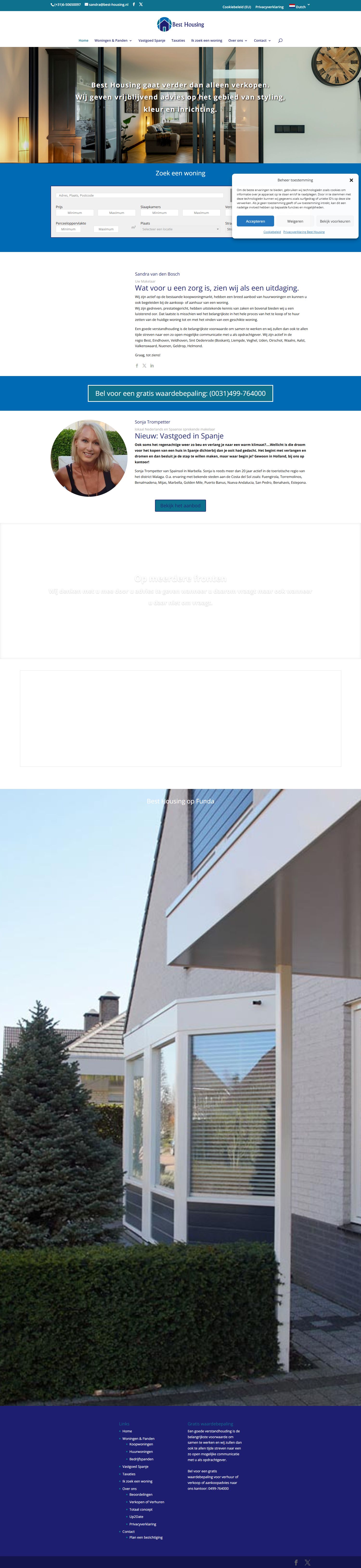 Screenshot of the website of www.best-housing.nl