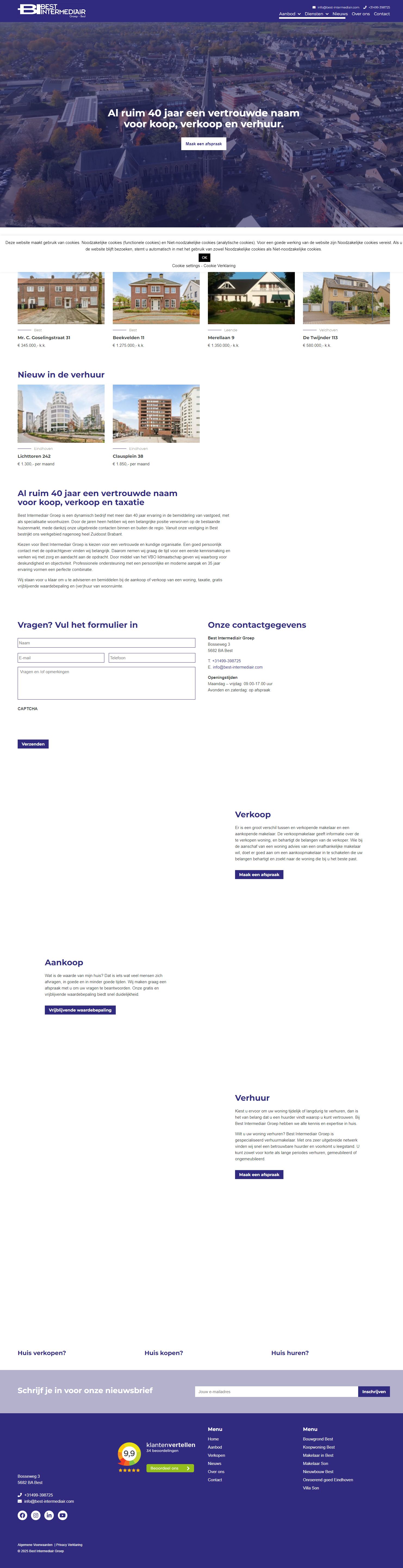 Screenshot van de website van www.best-intermediair.com