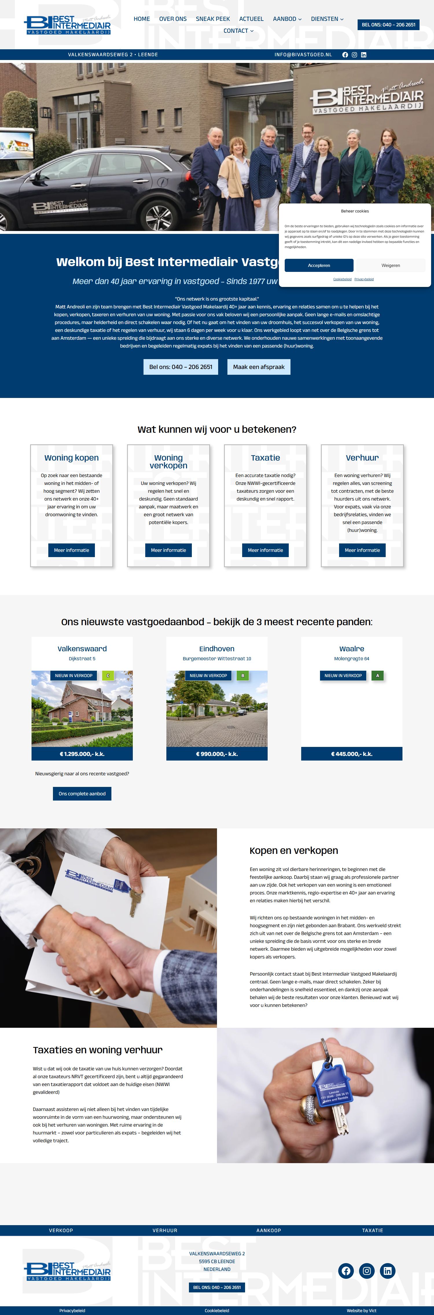 Screenshot of the website of www.bivastgoed.nl