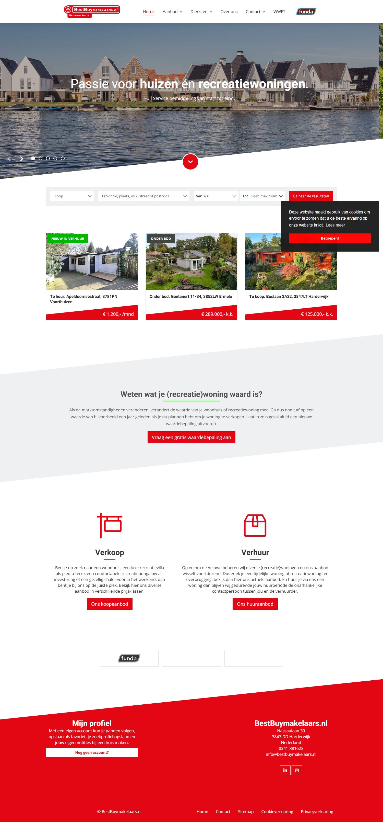 Capture d'écran du site web de www.bestbuymakelaars.nl