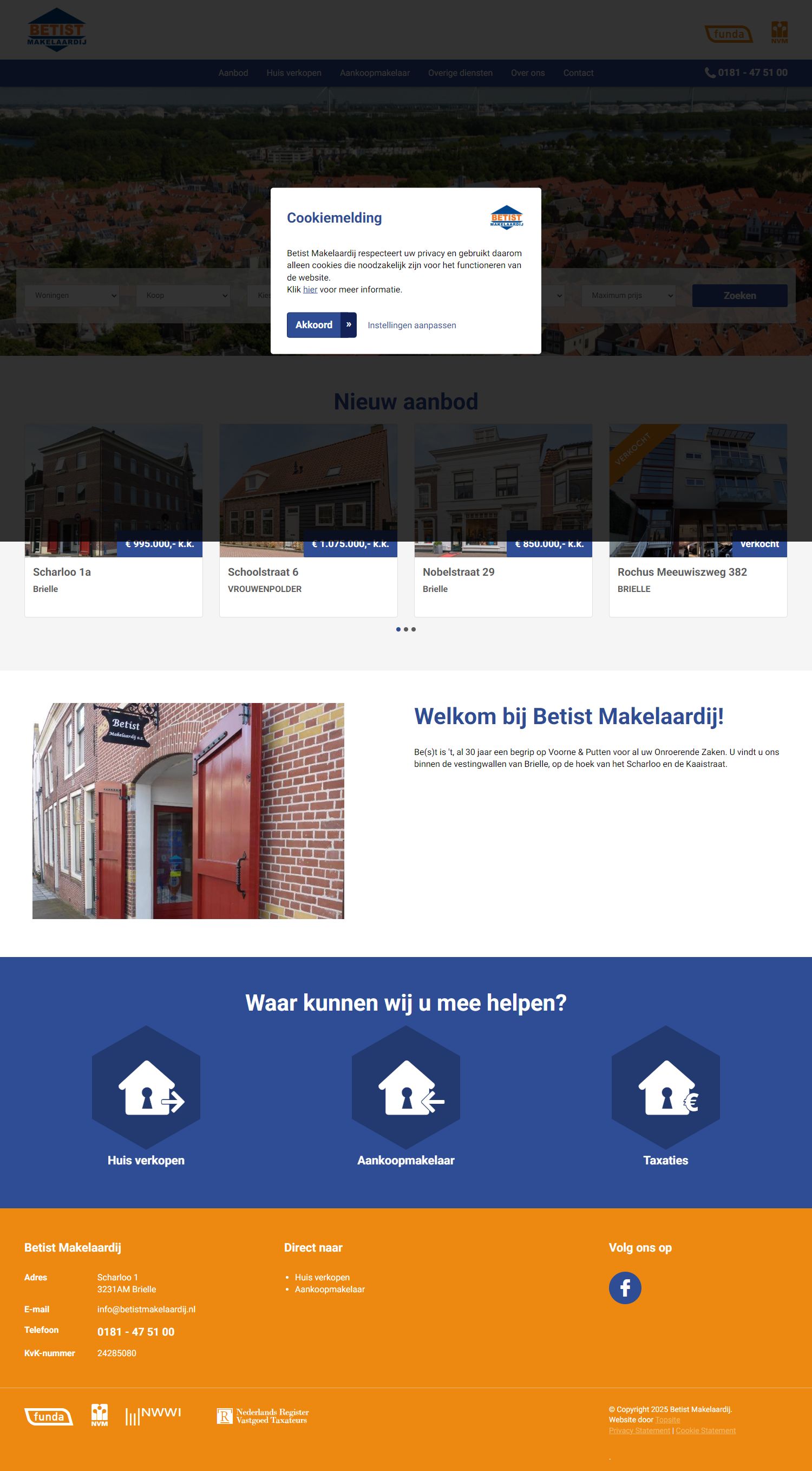 Screenshot van de website van www.betistmakelaardij.nl
