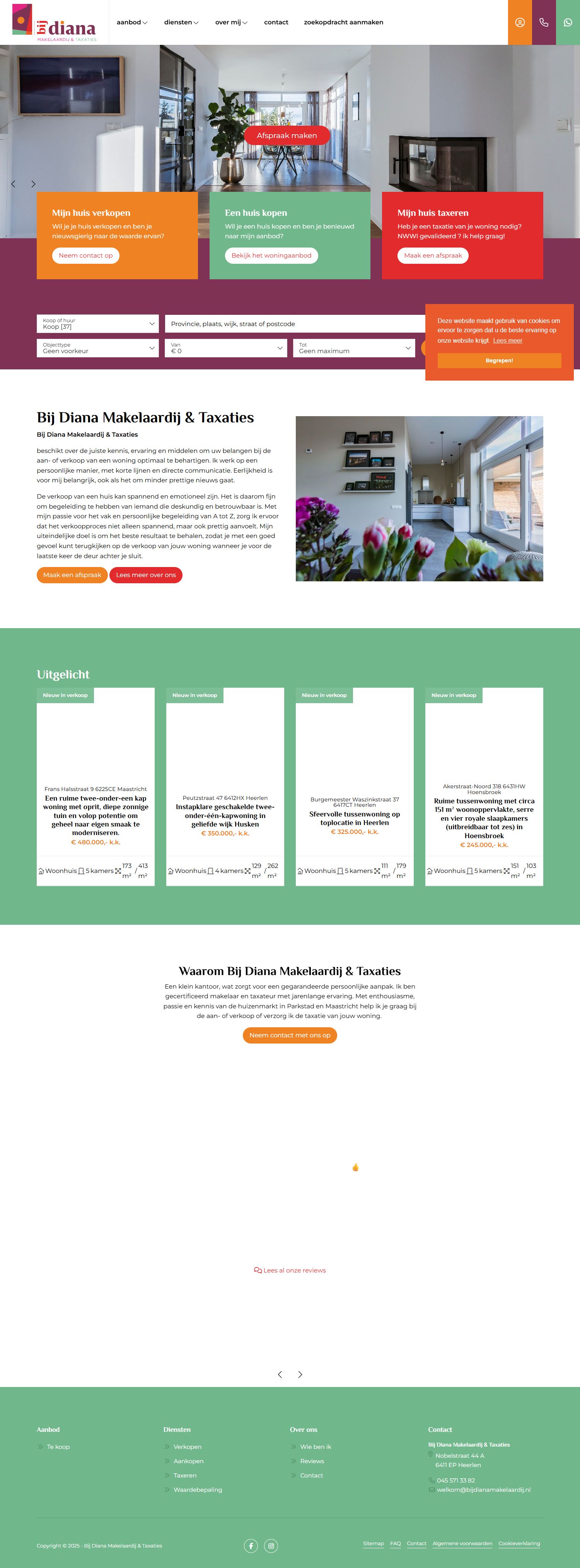 Team foto van Bij Diana Makelaardij & Taxaties