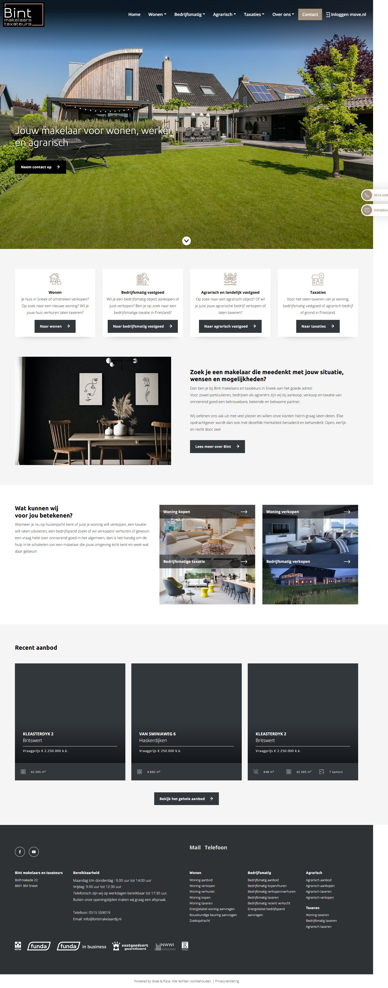 Kantoorfoto Bint makelaars en taxateurs - Sneek