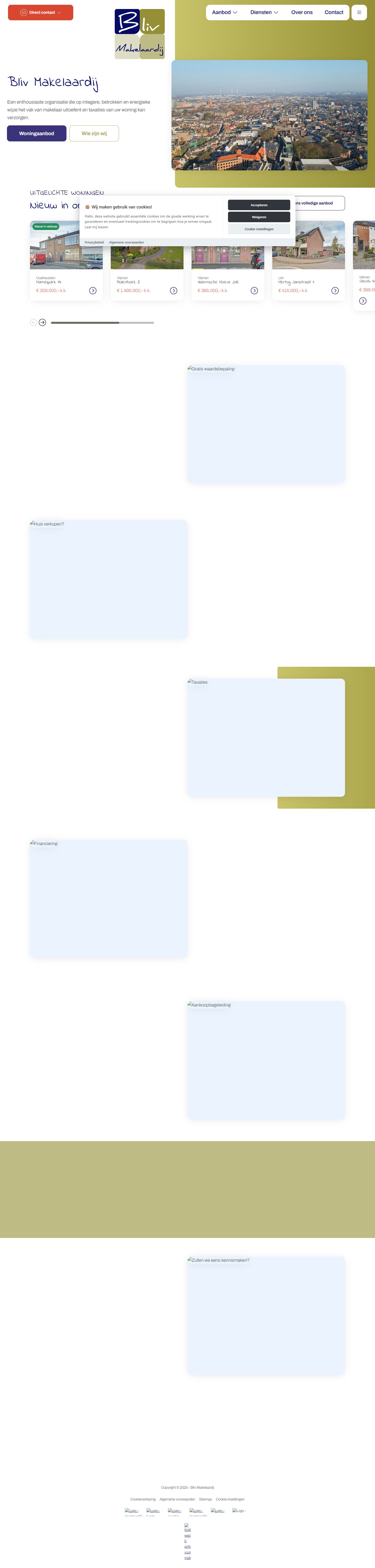 Screenshot of the website of www.bliv.nl