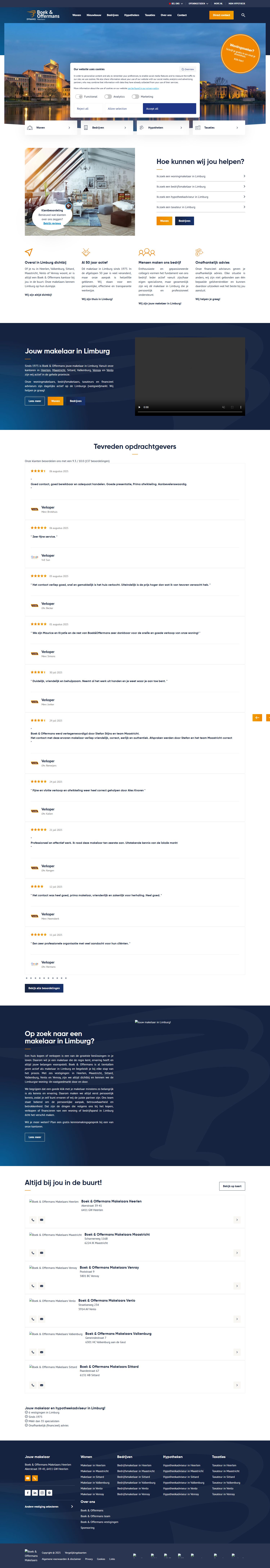 Screenshot of the website of www.boek-offermans.nl