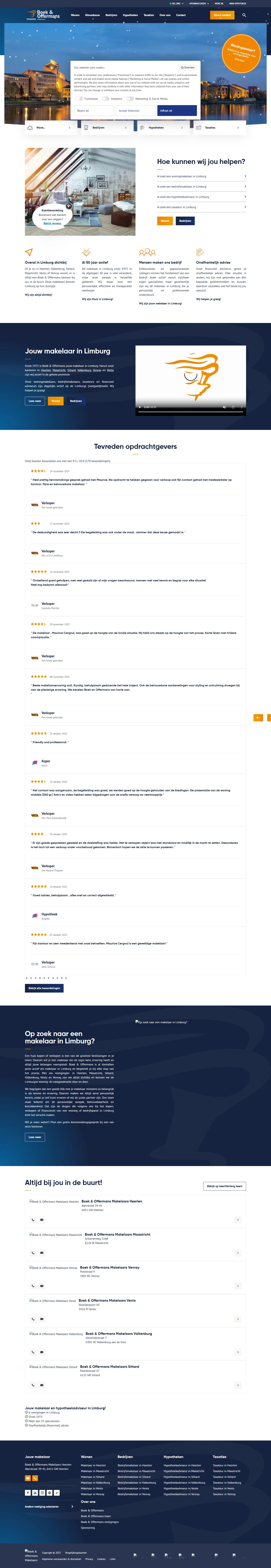 Screenshot van de website van www.boek-offermans.nl