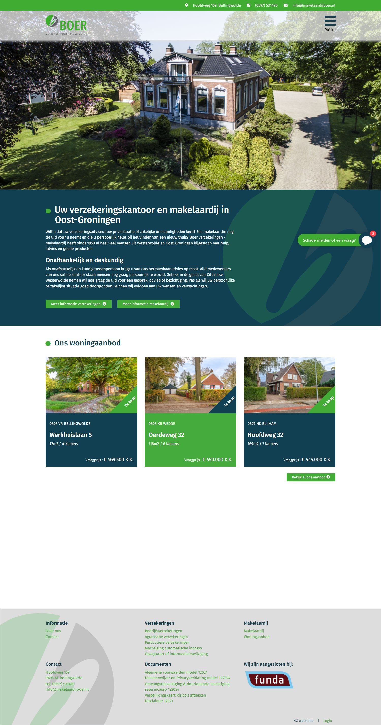 Foto van het kantoor van Boer verzekeringen en makelaardij