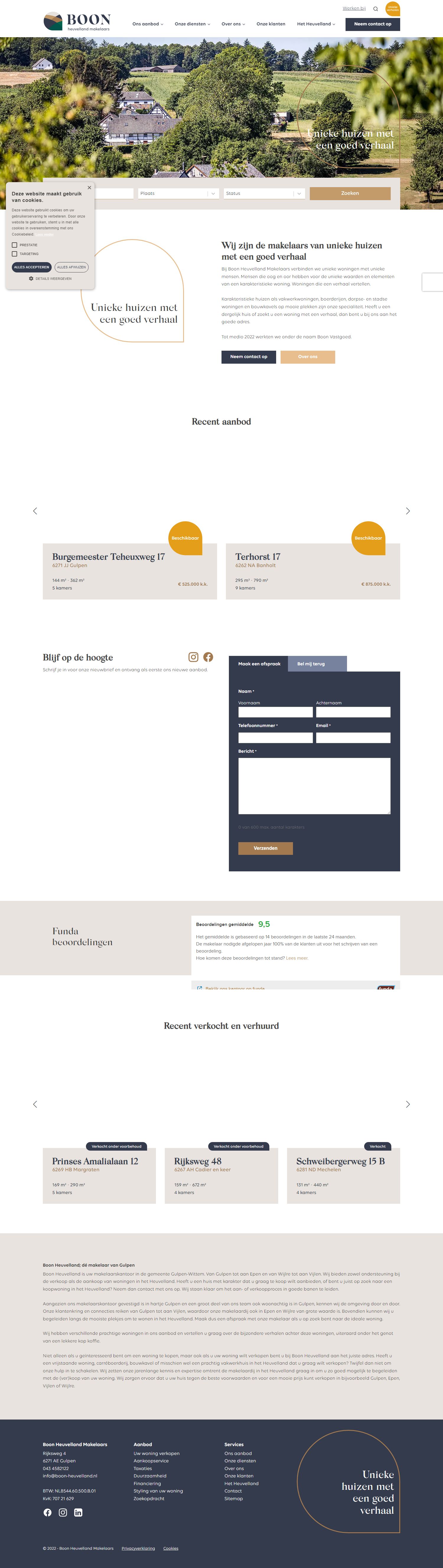 Screenshot van de website van www.boon-heuvelland.nl