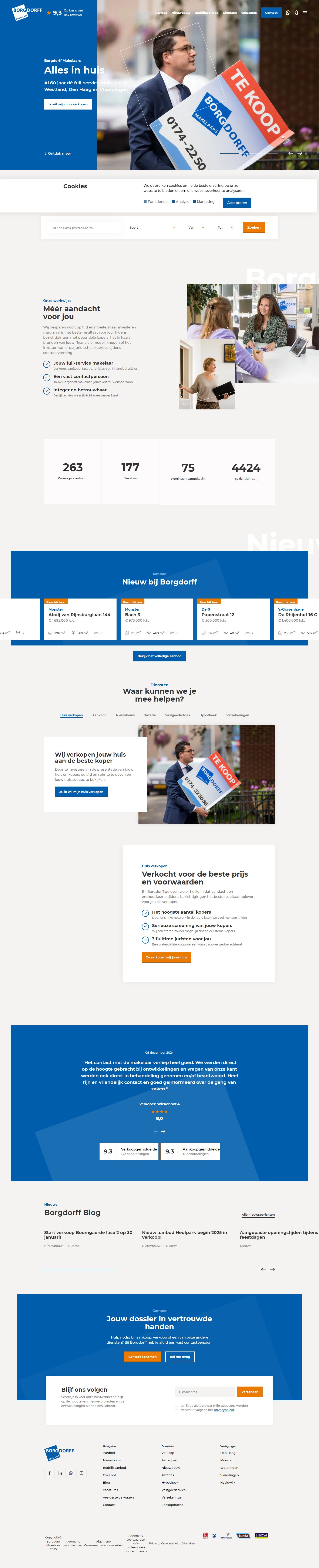 Screenshot van de website van www.borgdorff.nl