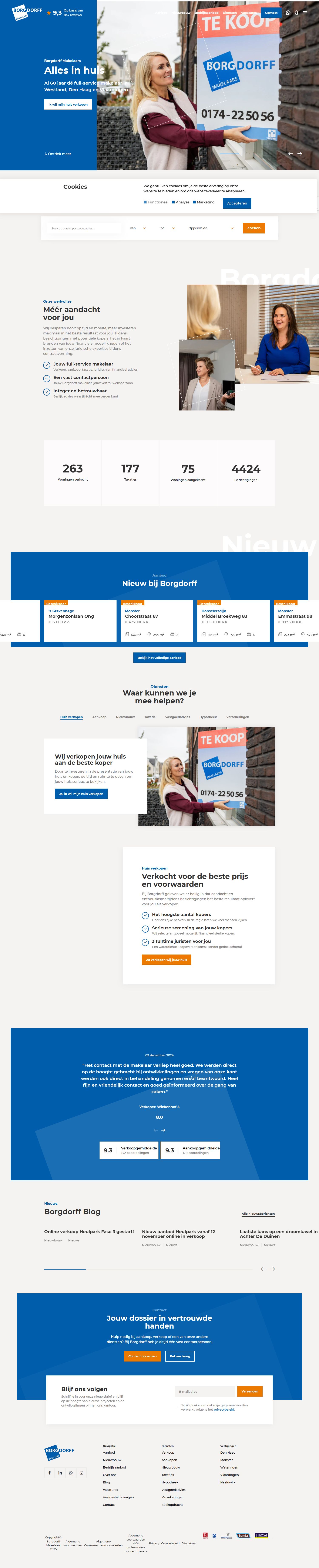 Screenshot of the website of www.borgdorff.nl