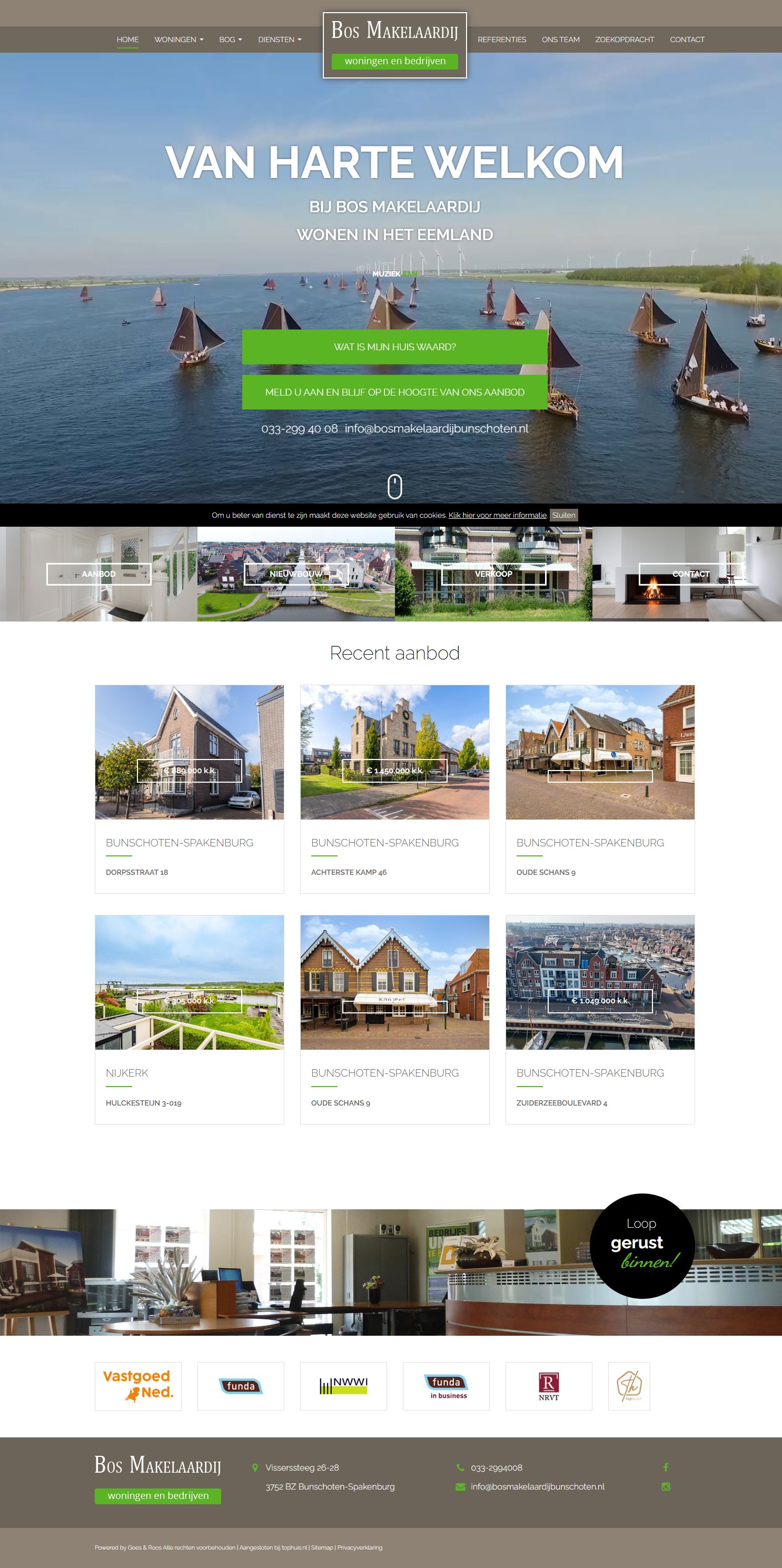 Capture d'écran du site web de www.bosmakelaardijbunschoten.nl