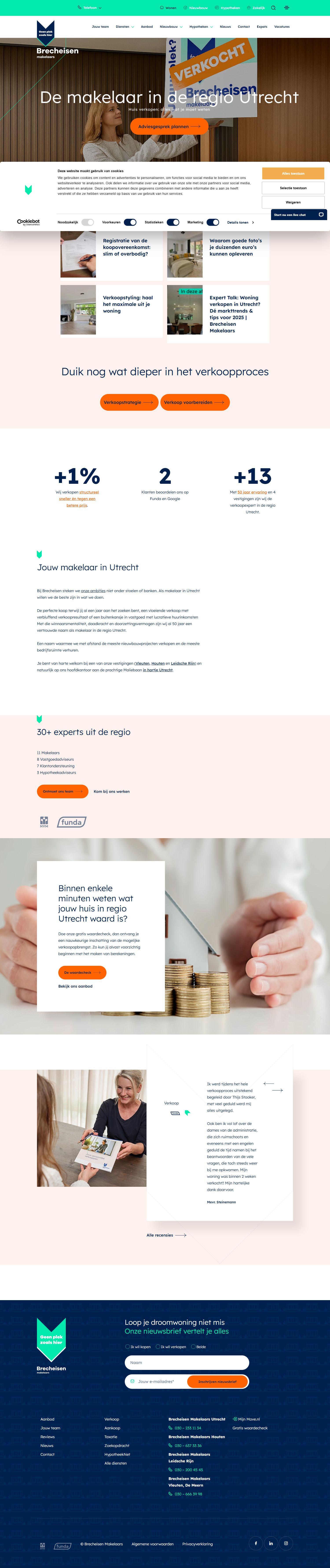 Screenshot of the website of www.brecheisen.nl