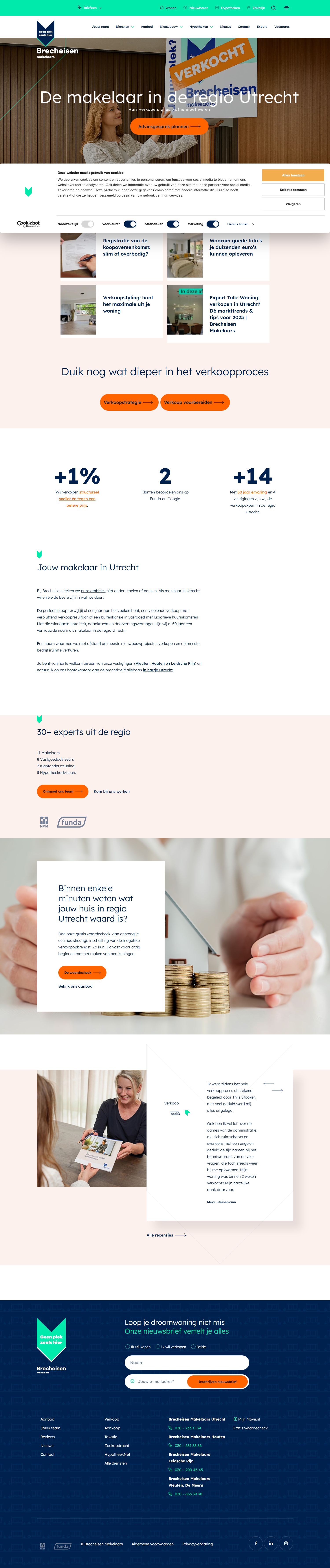 Screenshot of the website of www.brecheisen.nl