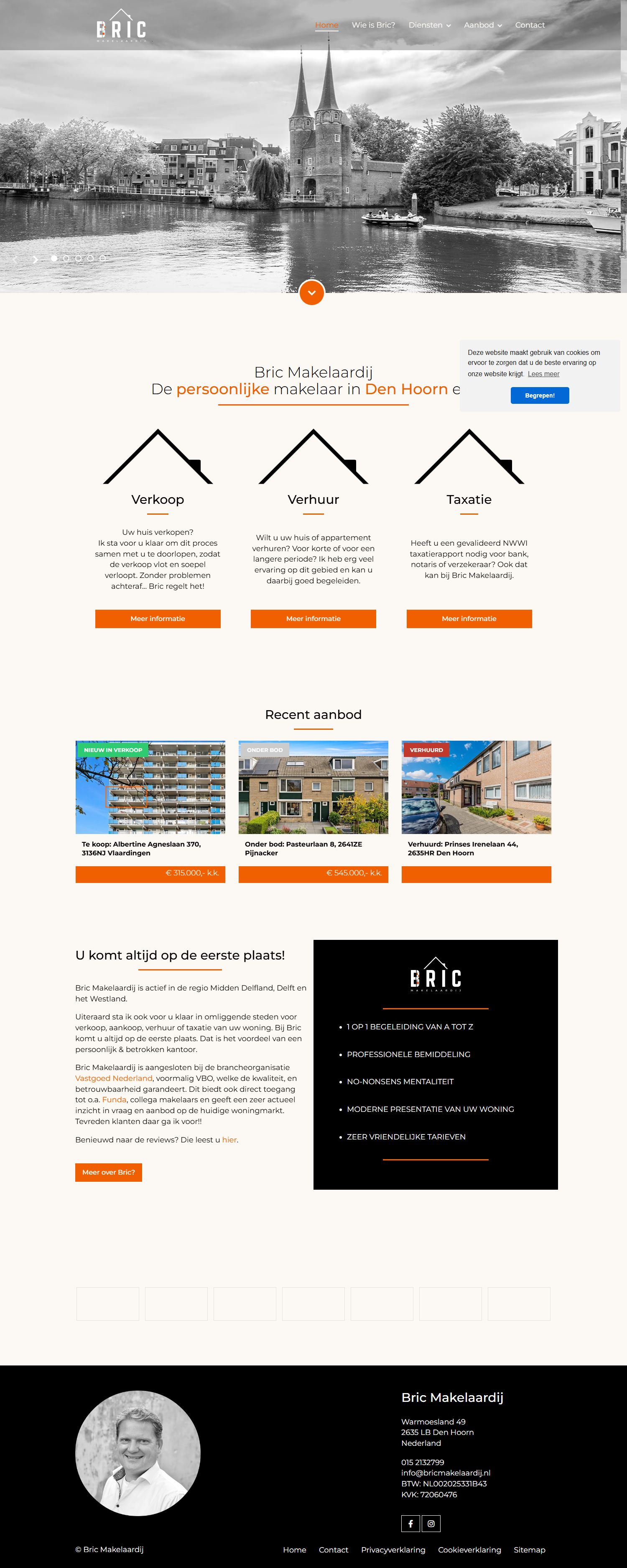 Capture d'écran du site web de www.bricmakelaardij.nl