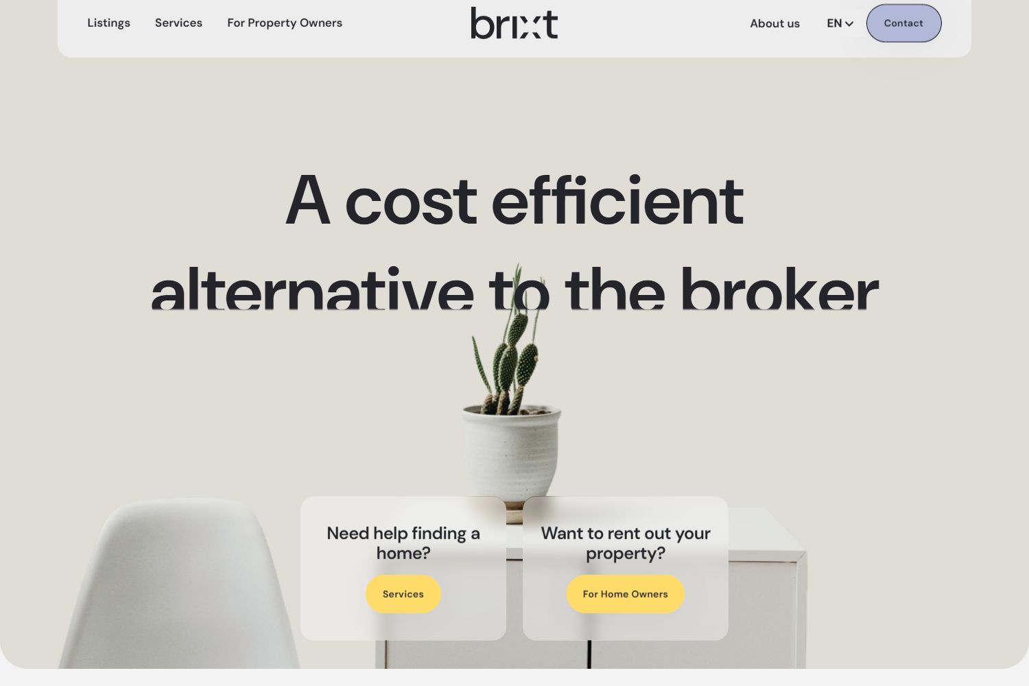 Screenshot van de website van www.brixt.nl