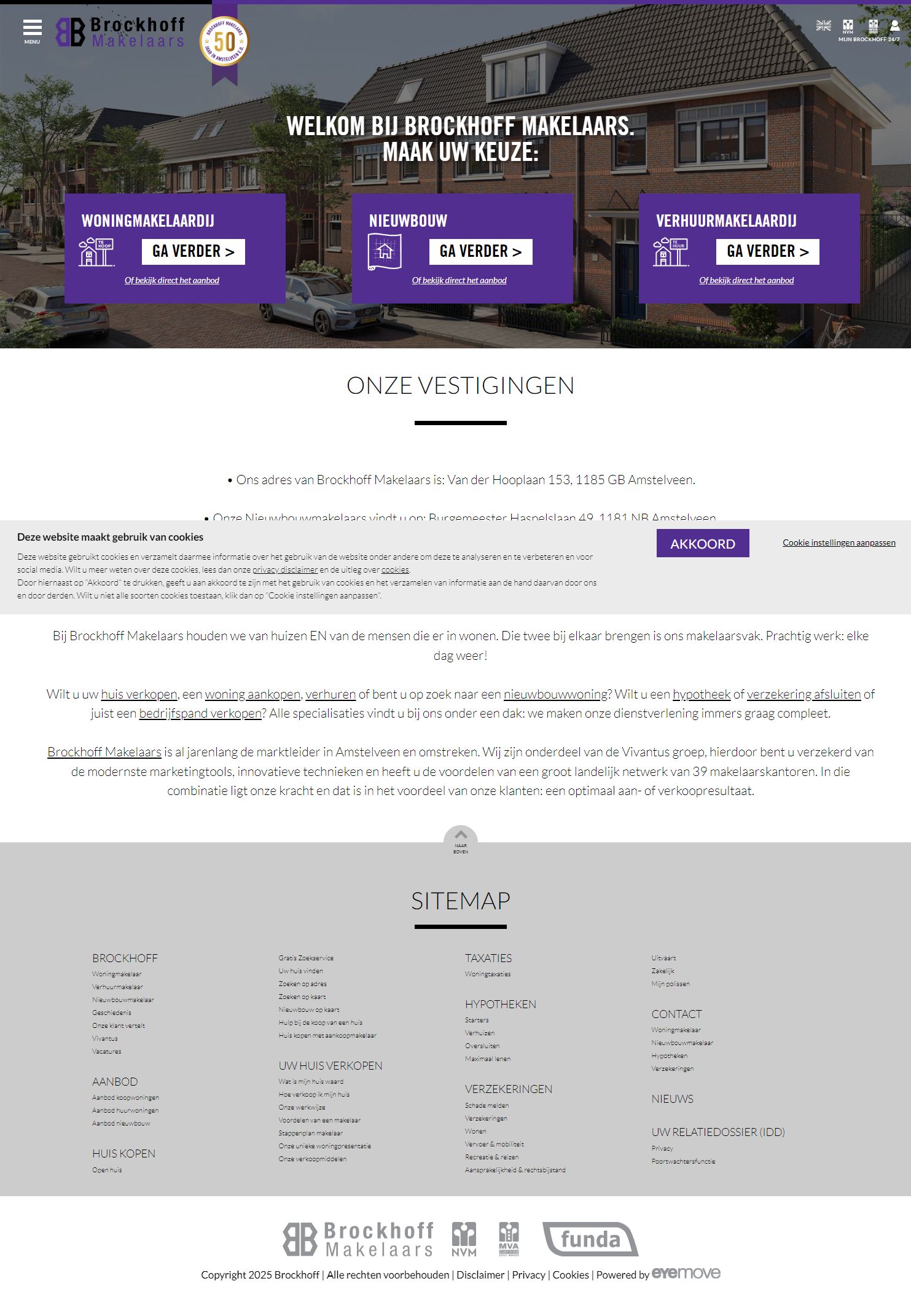 Screenshot van de website van www.brockhoff.nl