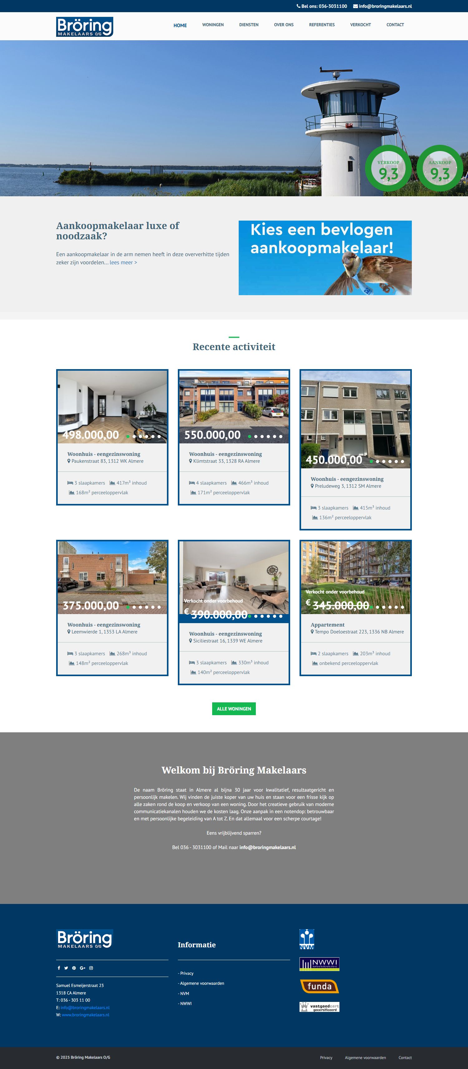 Team foto van Bröring Makelaars