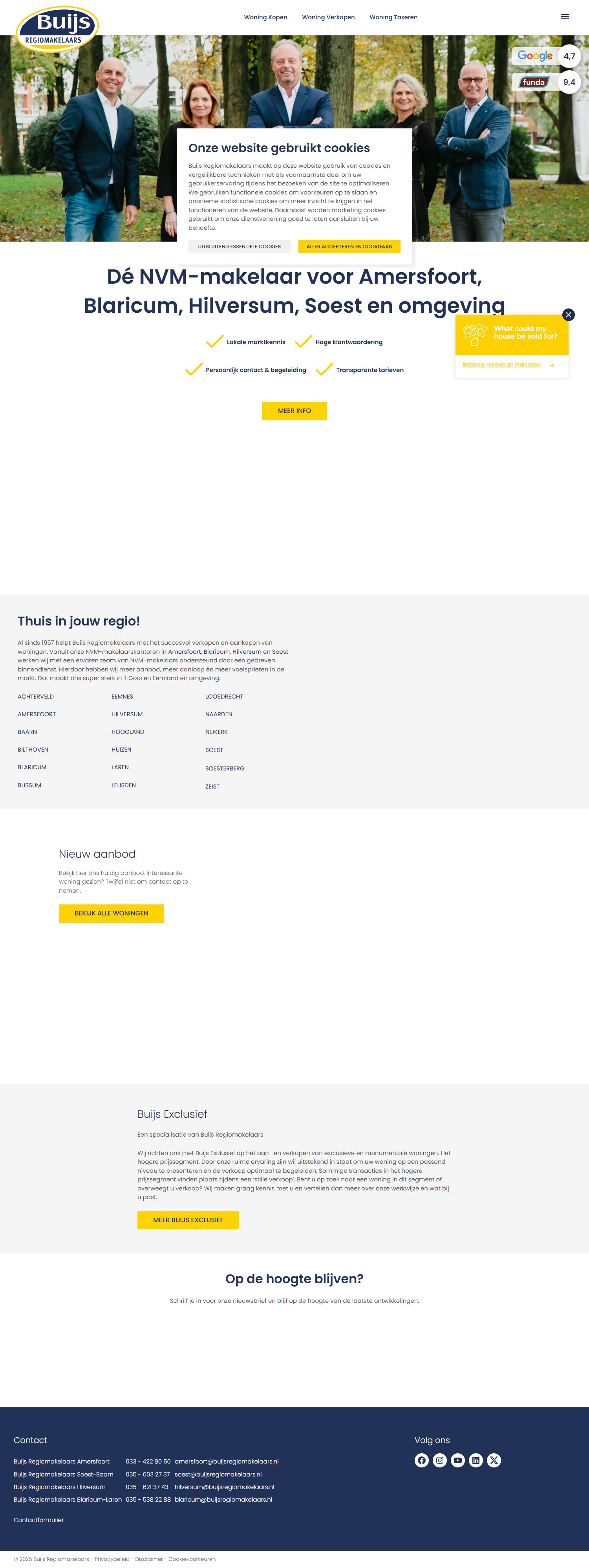 Screenshot of the website of www.buijsregiomakelaars.nl