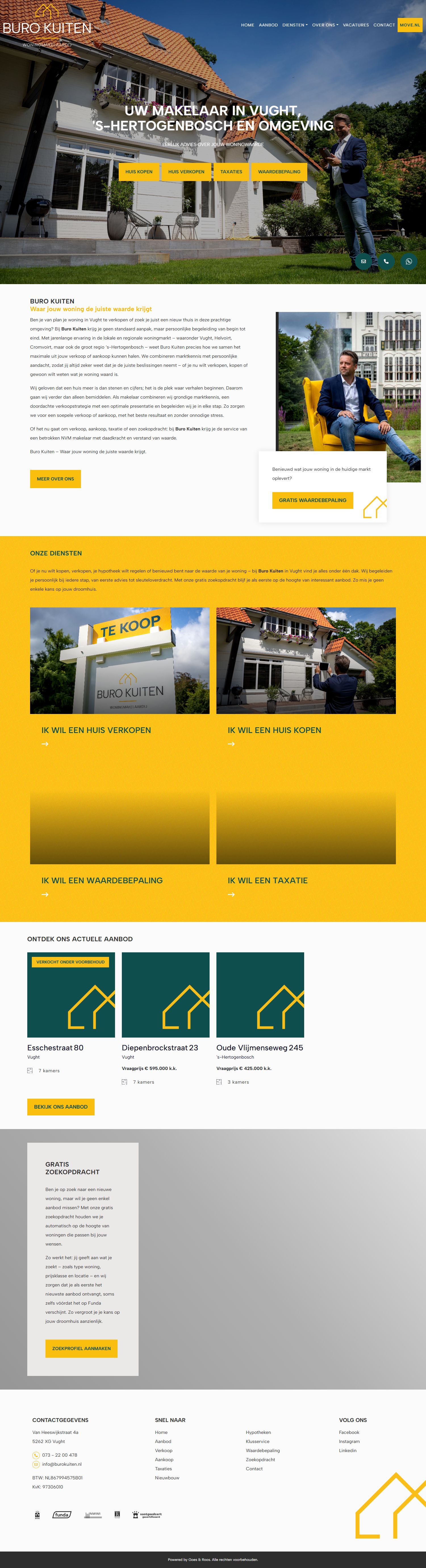 Screenshot van de website van www.burokuiten.nl