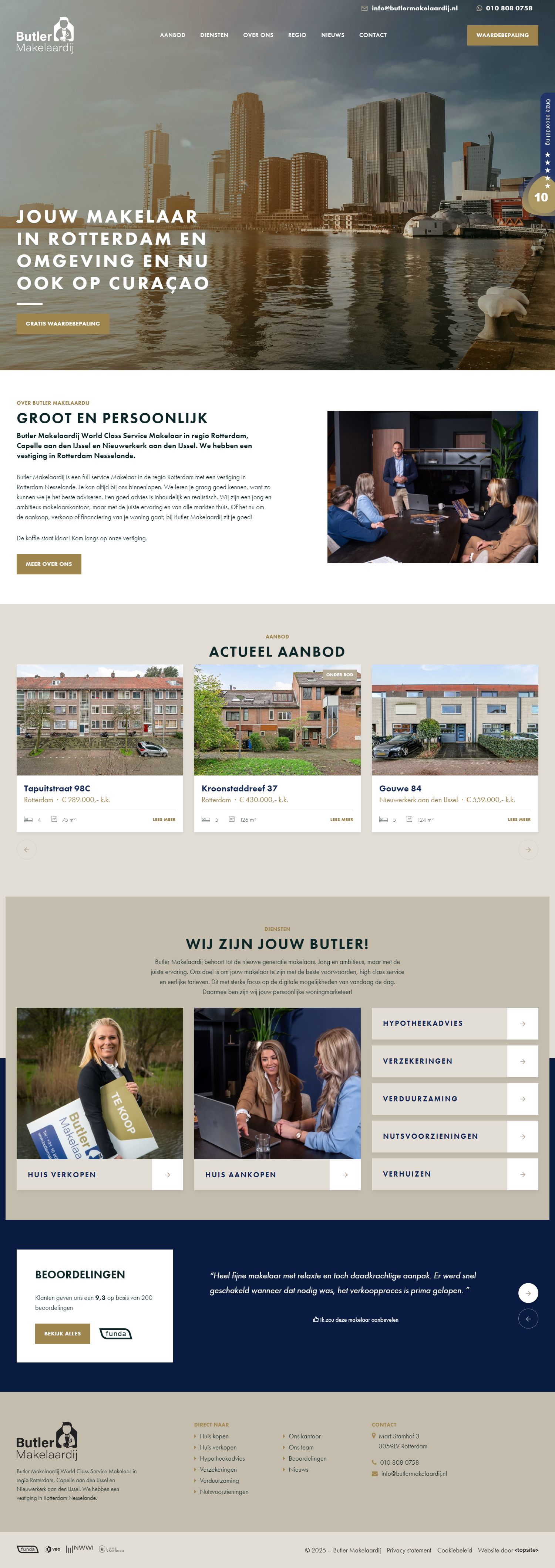 Screenshot van de website van www.butlermakelaardij.nl