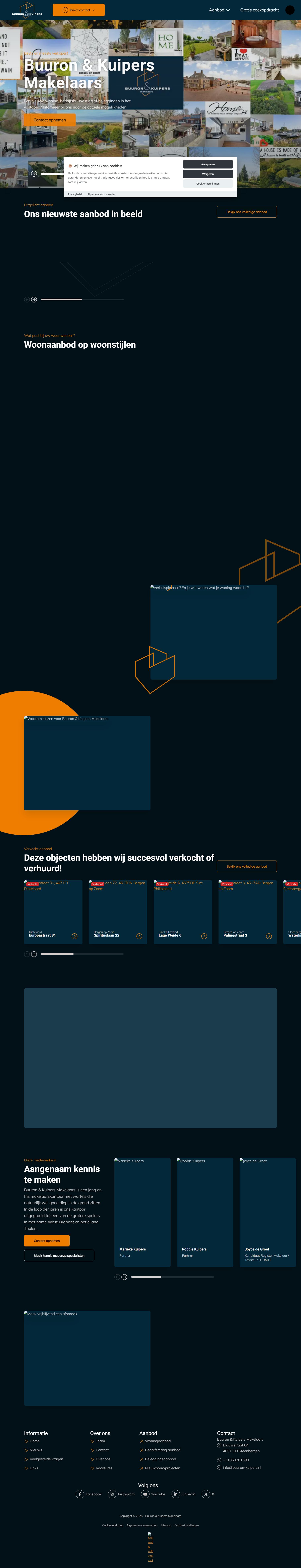 Team foto van Buuron & Kuipers Makelaars