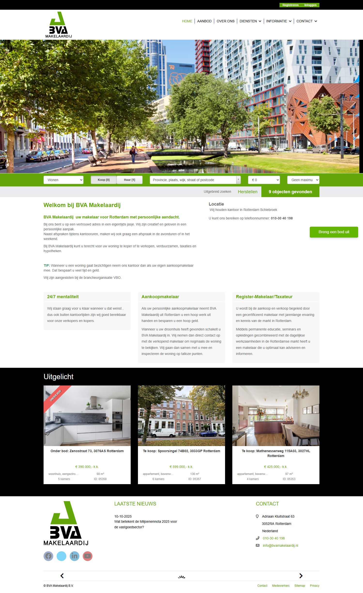 Team foto van BVA Makelaardij B.V.