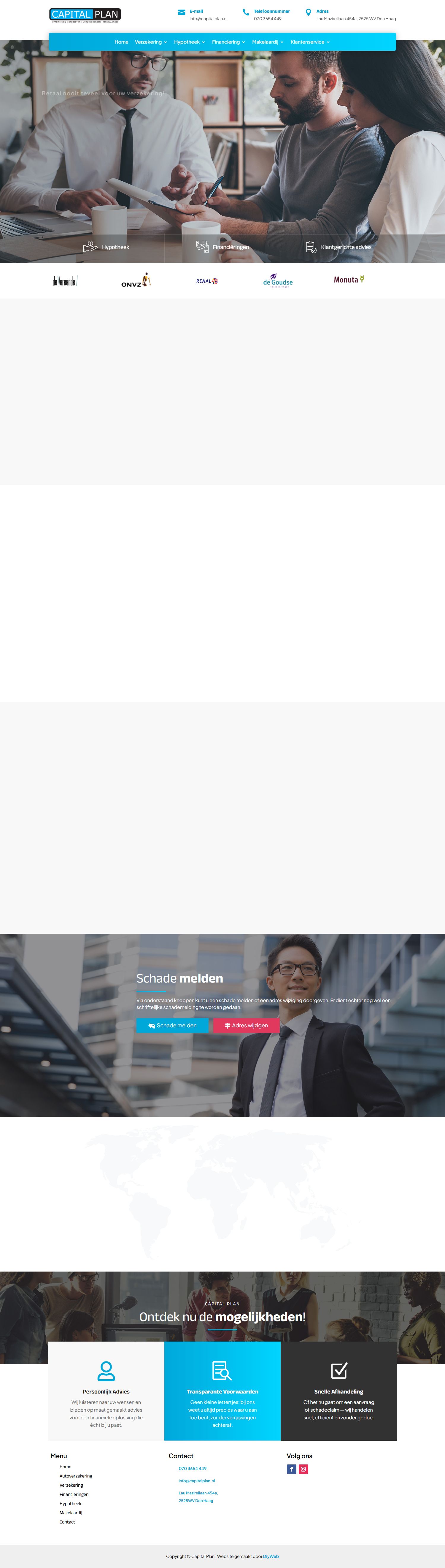 Screenshot van de website van www.capitalplan.nl