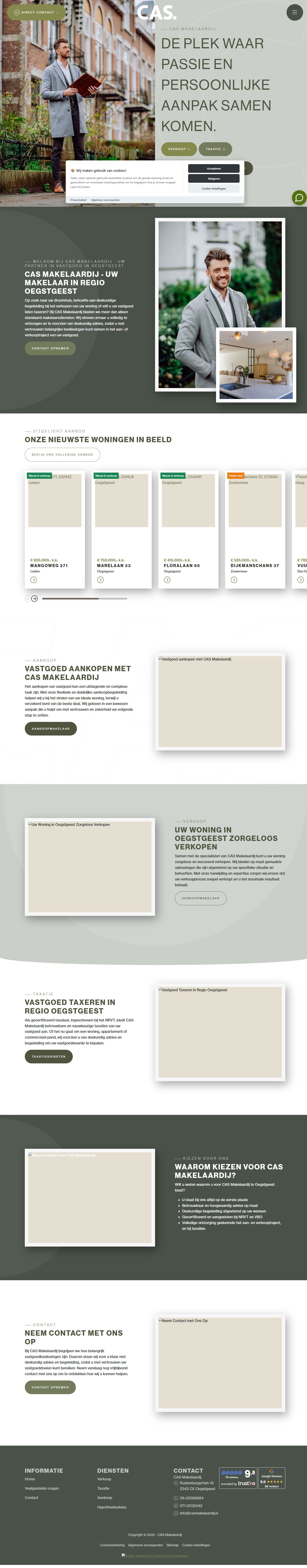 Capture d'écran du site web de www.casmakelaardij.nl
