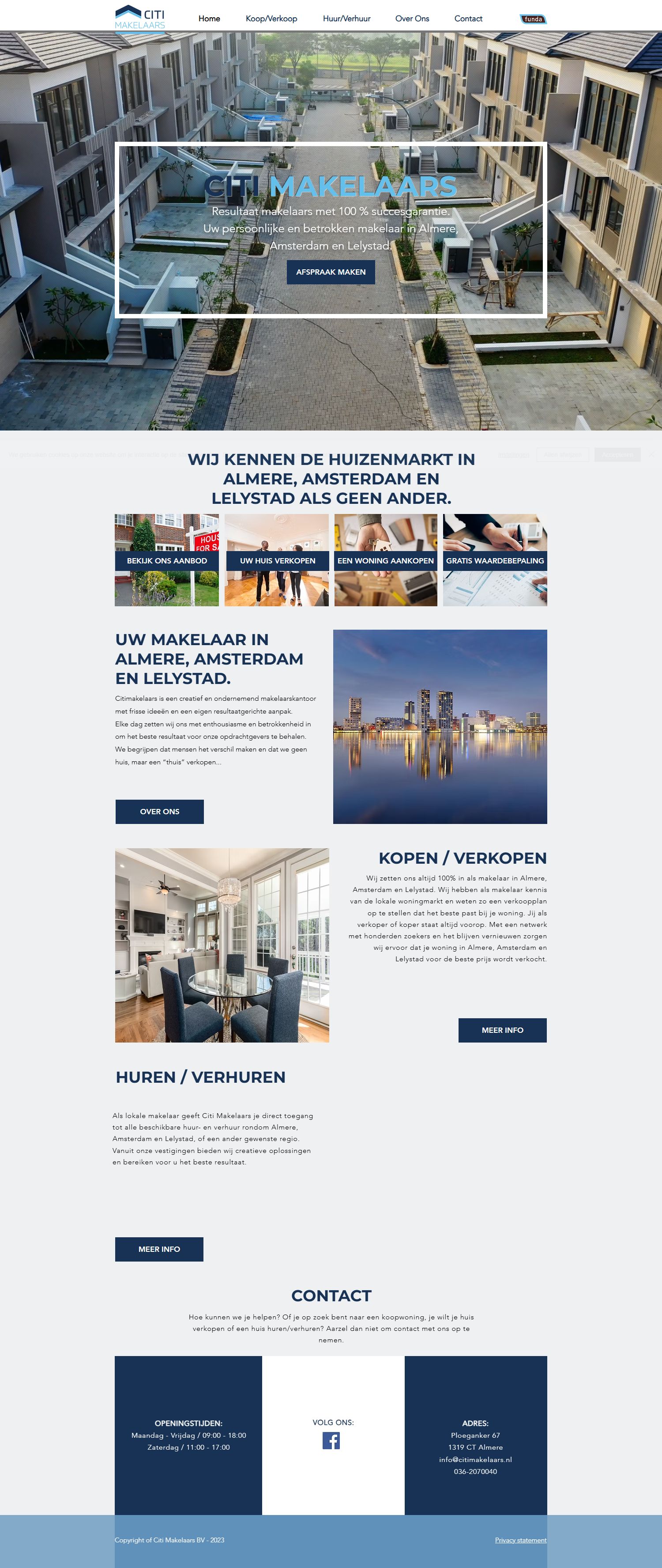 Capture d'écran du site web de www.citimakelaars.nl