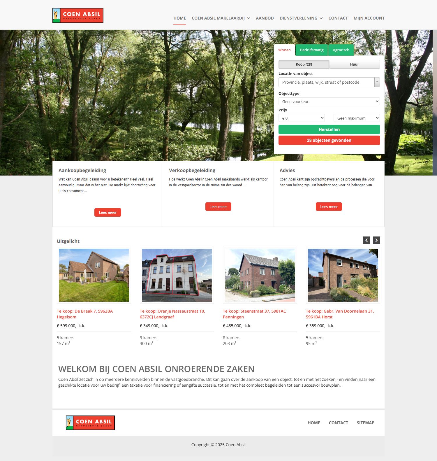 Team foto van Coen Absil Onroerende Zaken