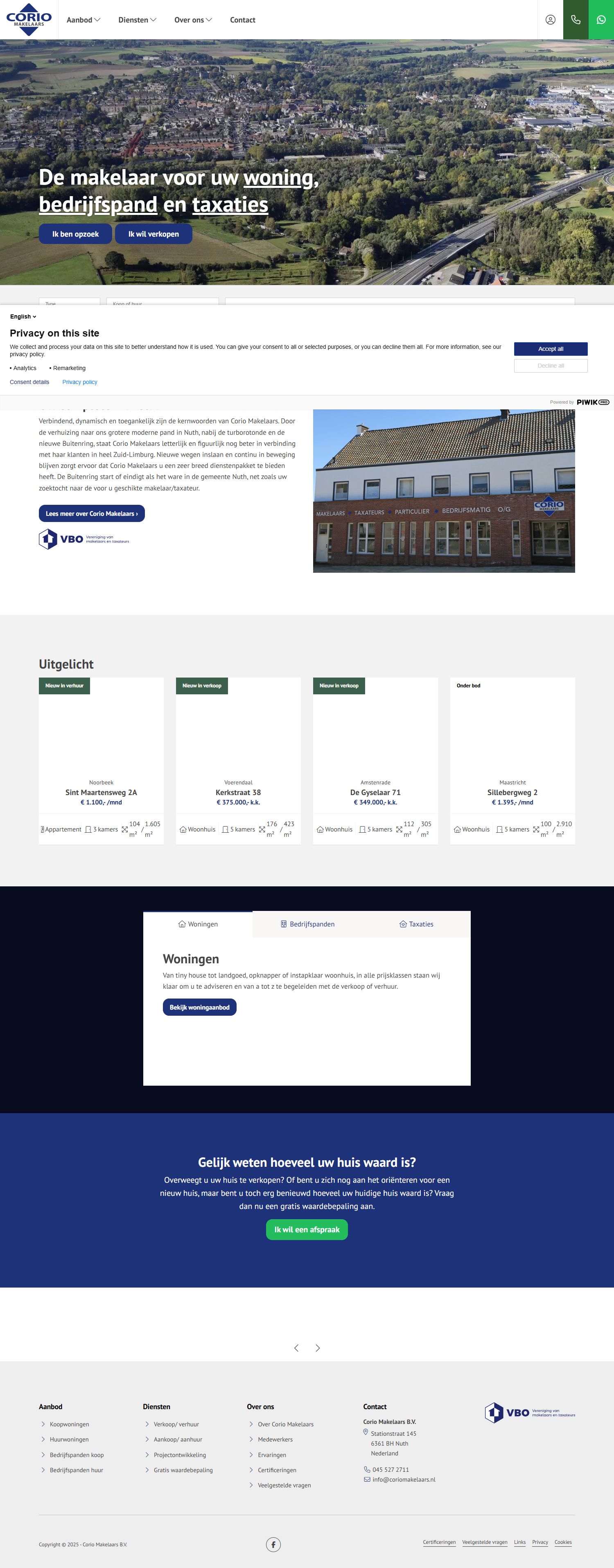 Team foto van Corio Makelaars BV