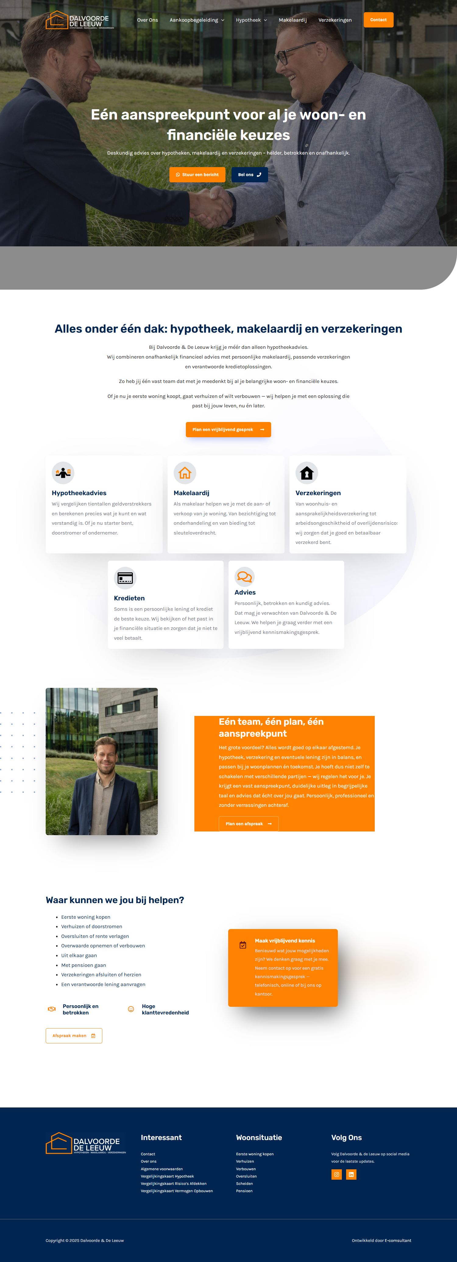Capture d'écran du site web de dalvoorde-deleeuw.nl