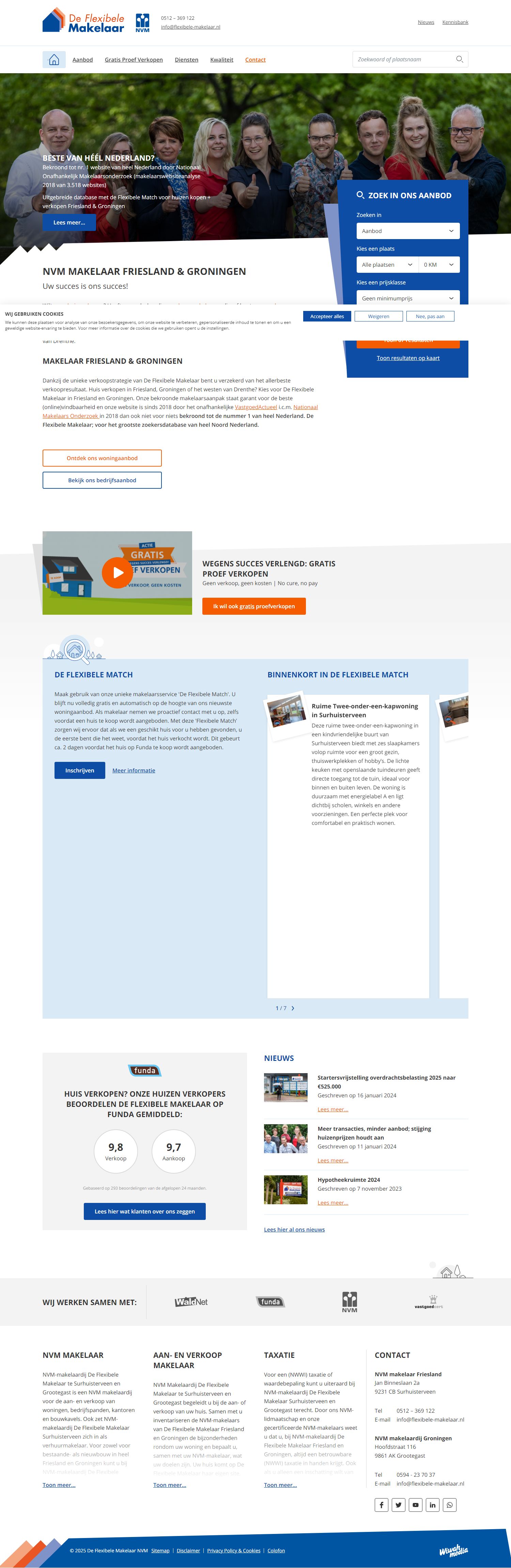 Screenshot van de website van www.flexibele-makelaar.nl