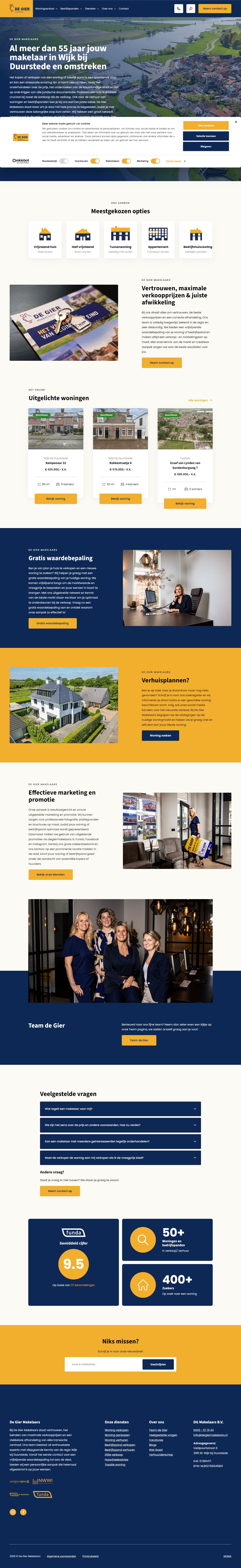 Screenshot van de website van www.degiermakelaars.nl
