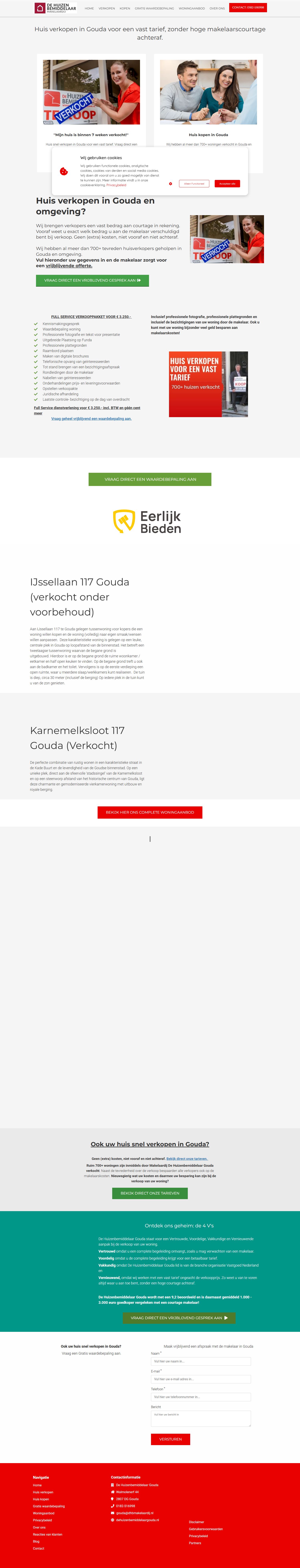 Capture d'écran du site web de www.dehuizenbemiddelaargouda.nl