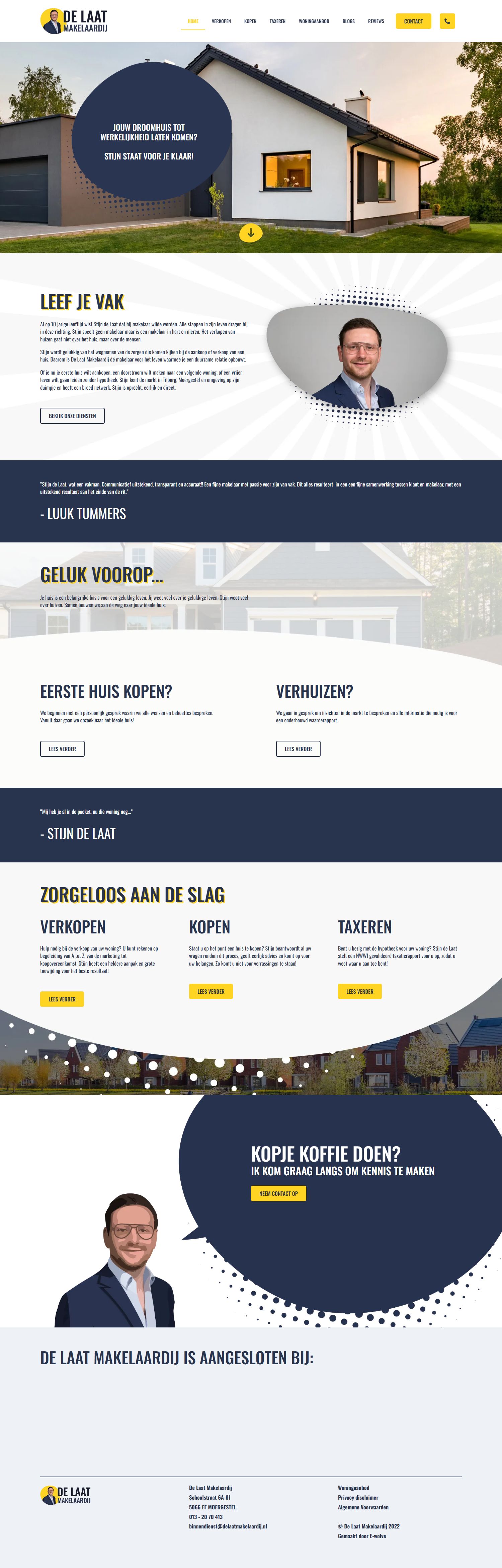 Screenshot der Website von www.delaatmakelaardij.nl
