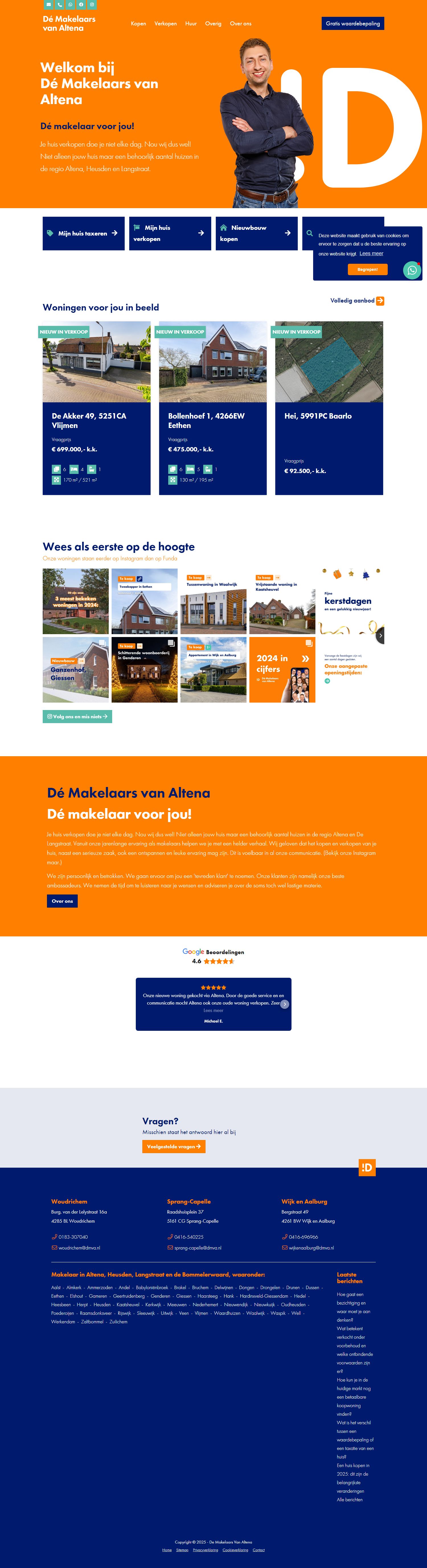 Screenshot van de website van www.demakelaarsvanaltena.nl