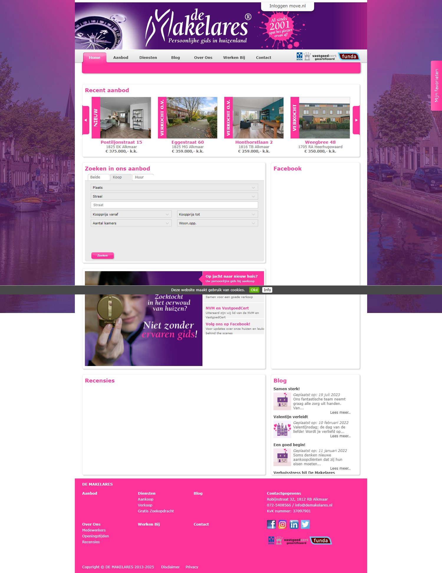 Screenshot van de website van www.demakelares.nl