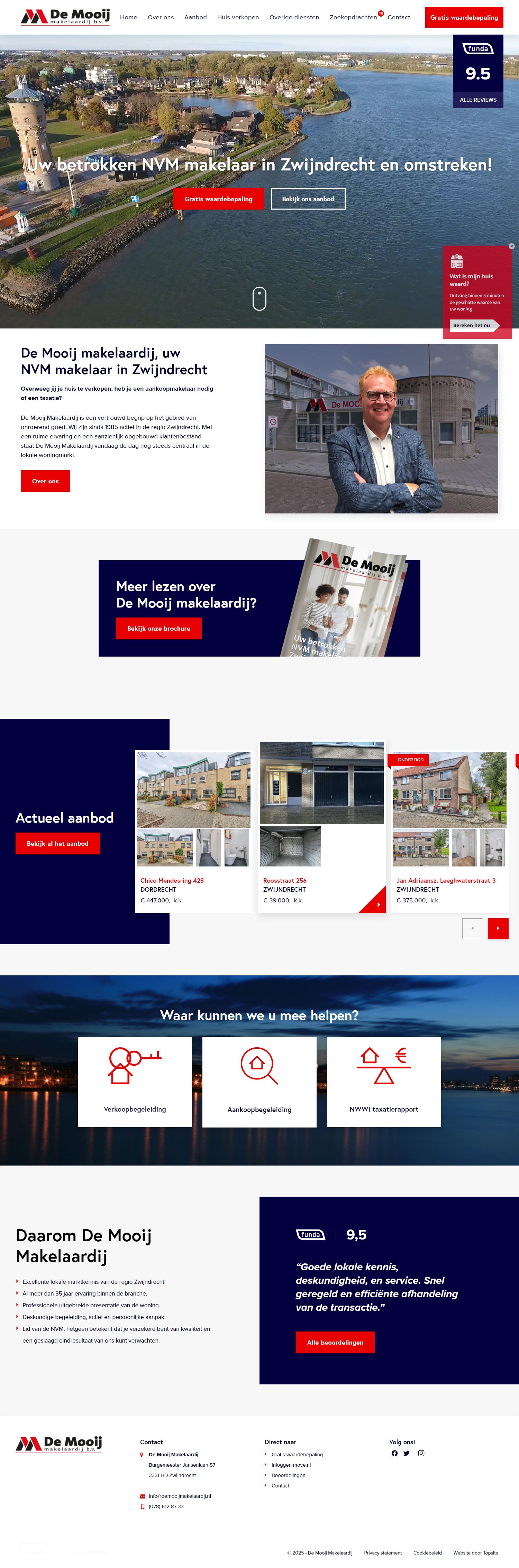 Screenshot van de website van www.demooijmakelaardij.nl