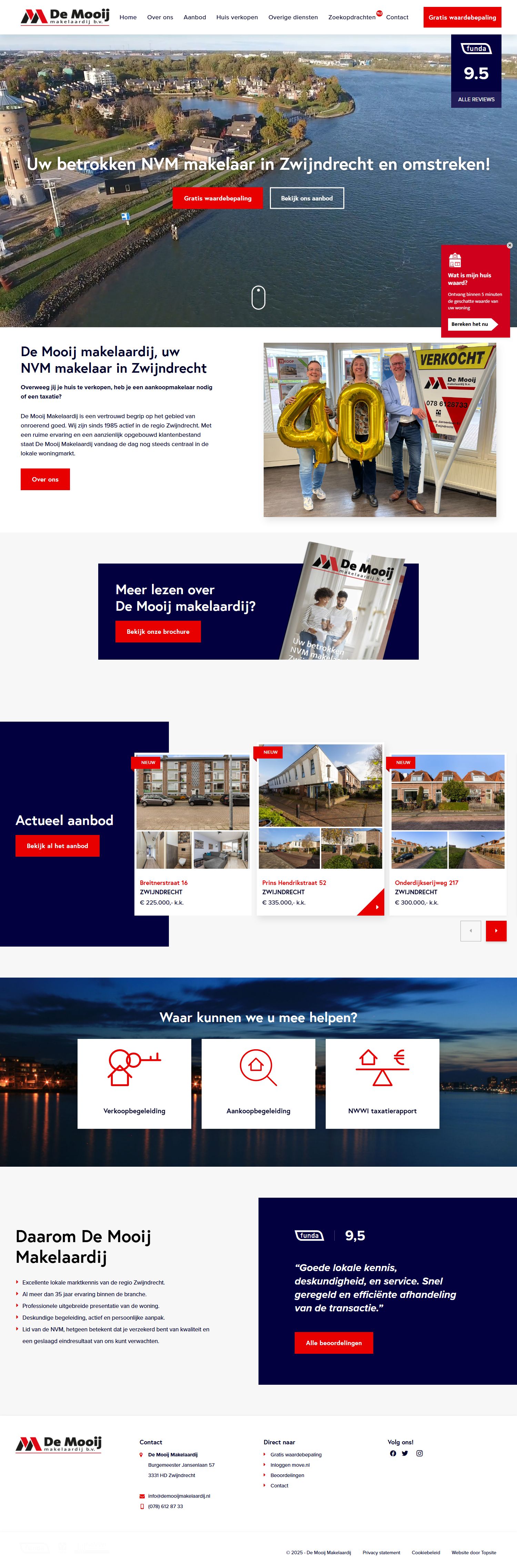 Screenshot van de website van www.demooijmakelaardij.nl