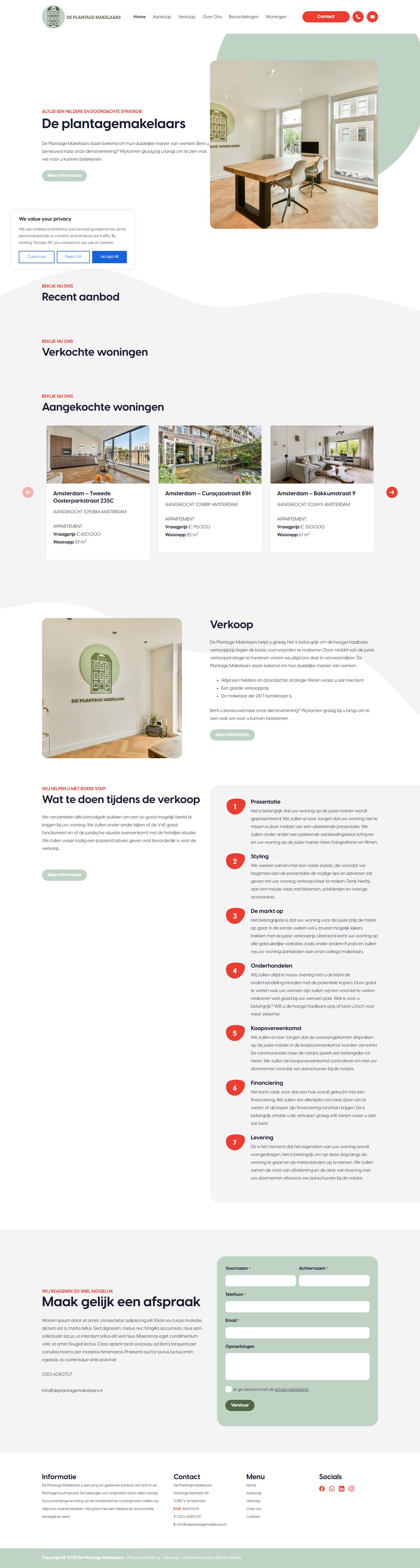 Screenshot van de website van www.deplantagemakelaars.nl