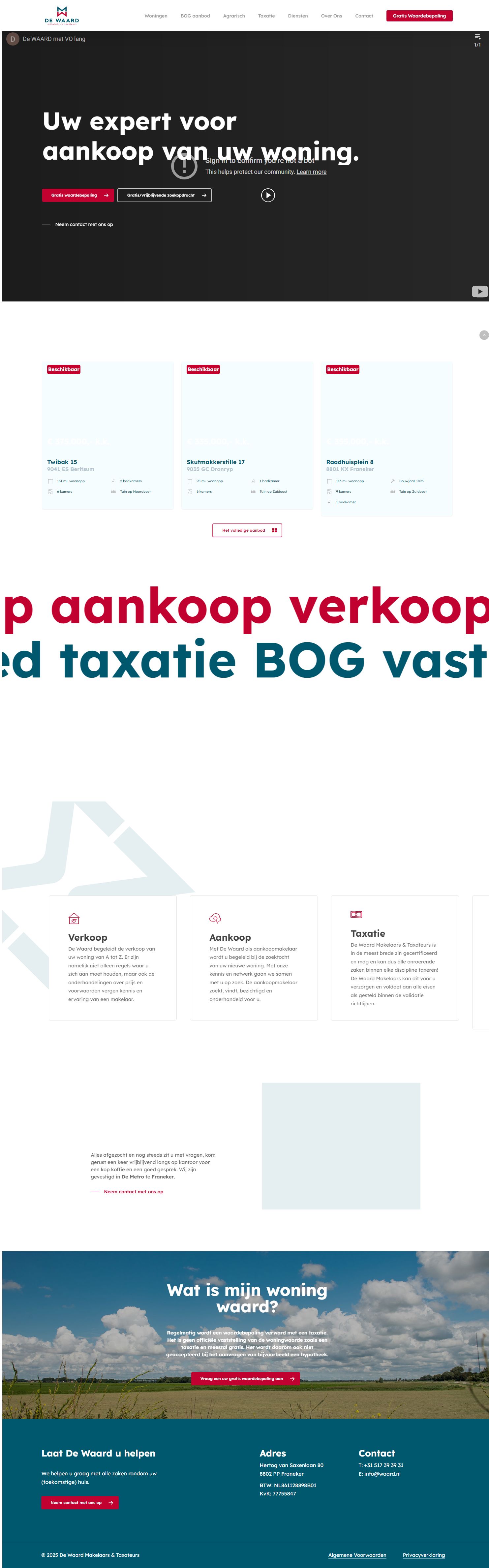 Kantoorfoto De Waard Makelaars en Taxateurs