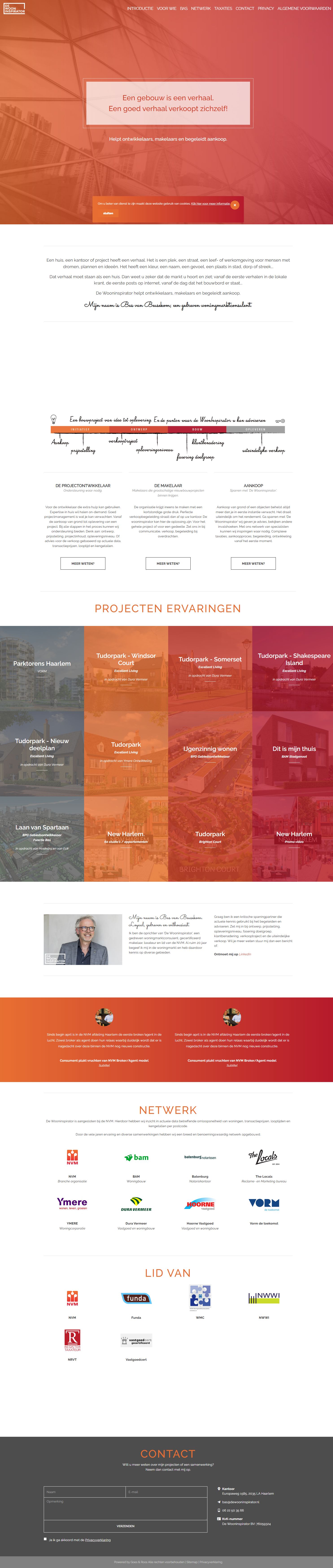 Screenshot van de website van www.dewooninspirator.nl
