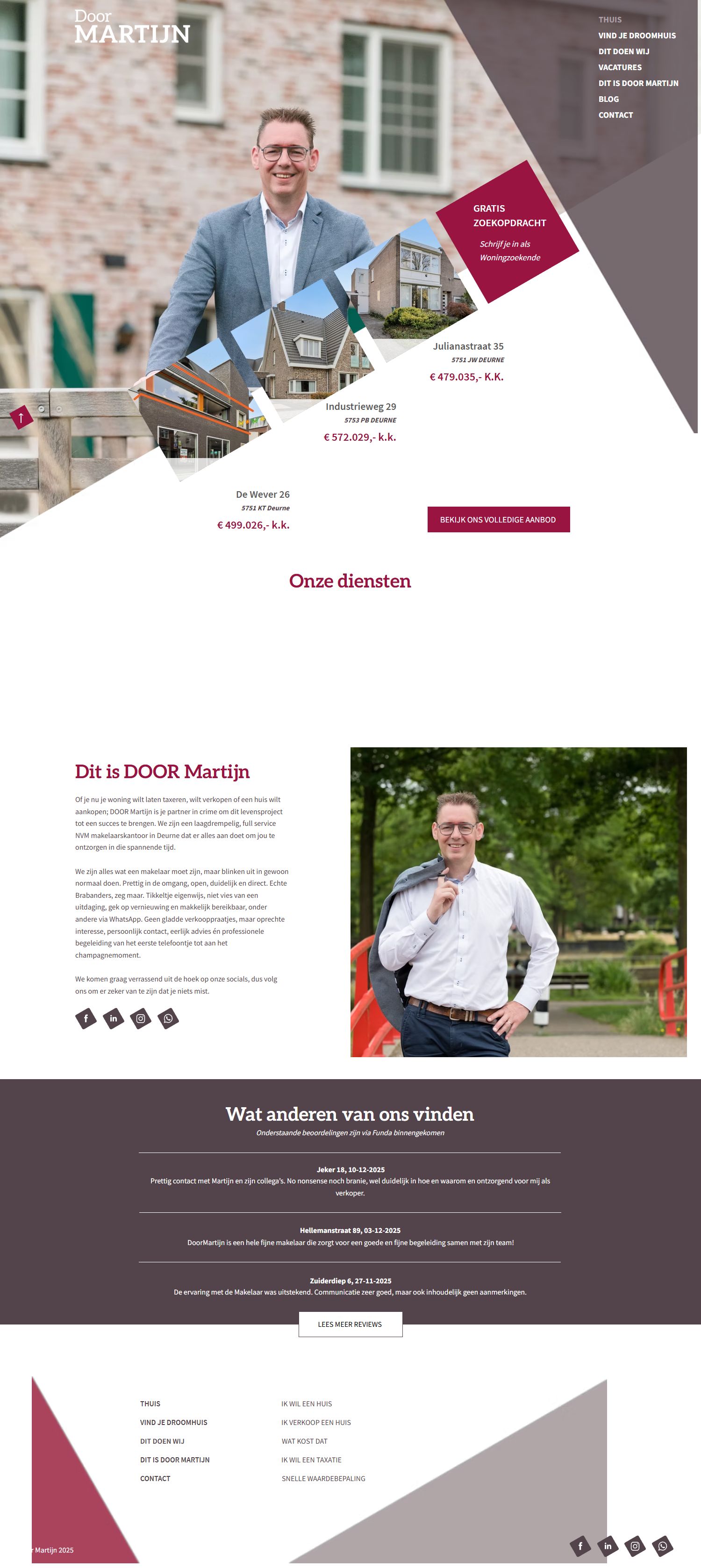 Screenshot van de website van www.door-martijn.nl