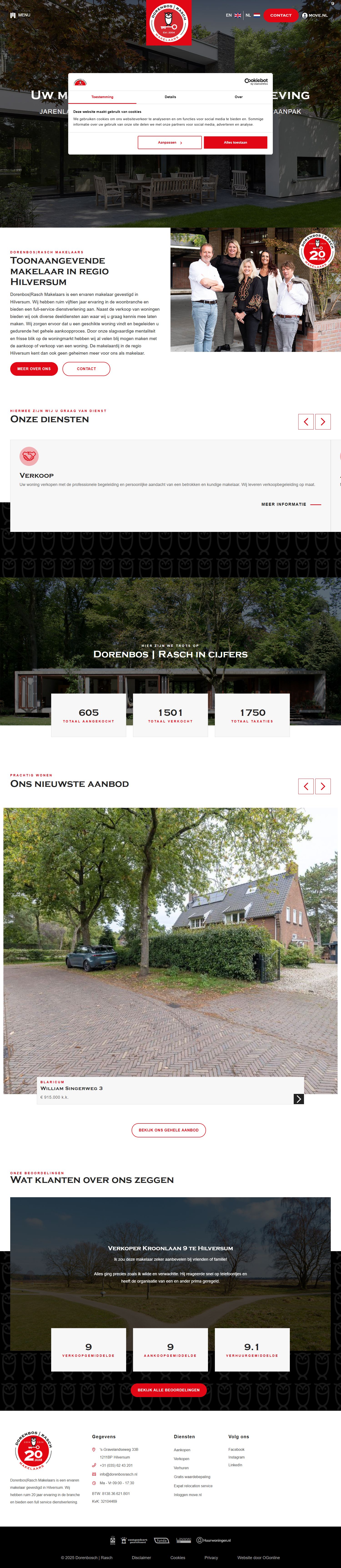 Screenshot van de website van www.dorenbosrasch.nl