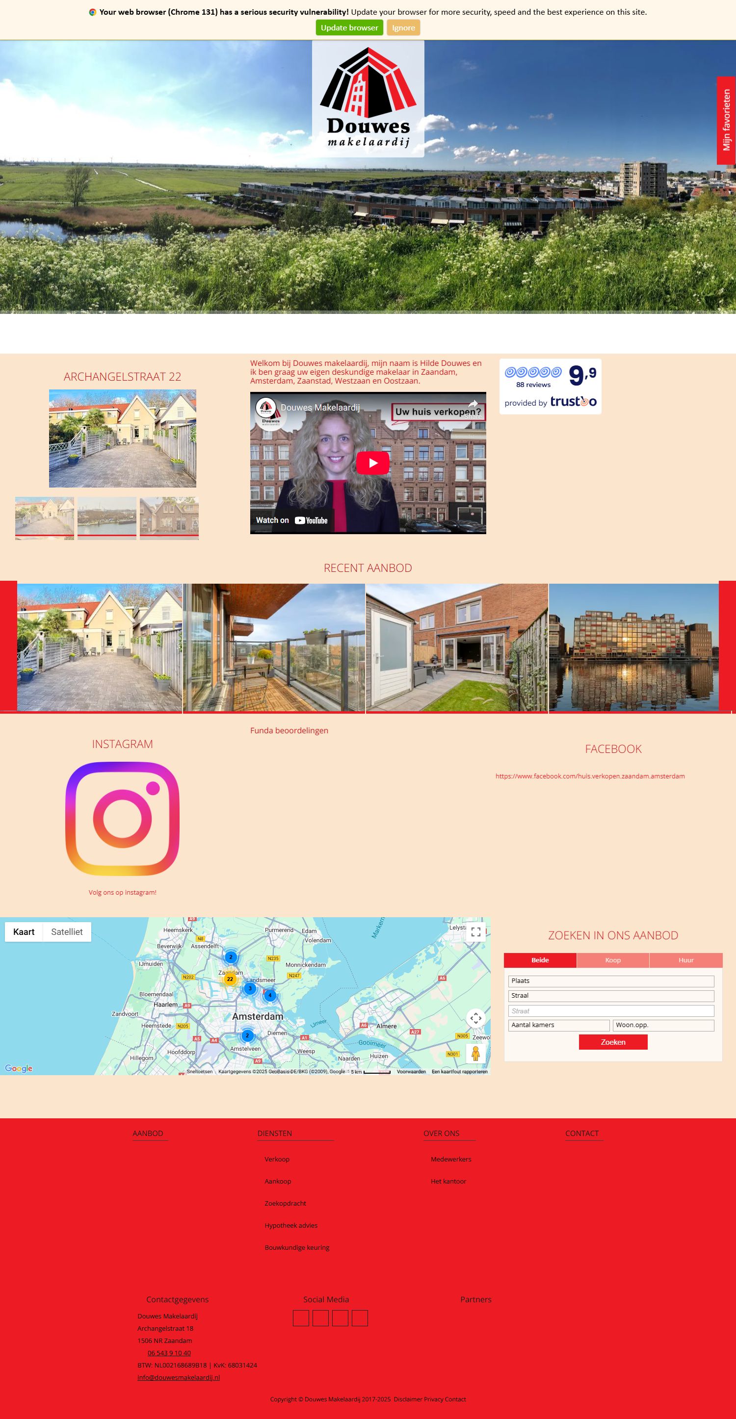 Capture d'écran du site web de www.douwesmakelaardij.nl